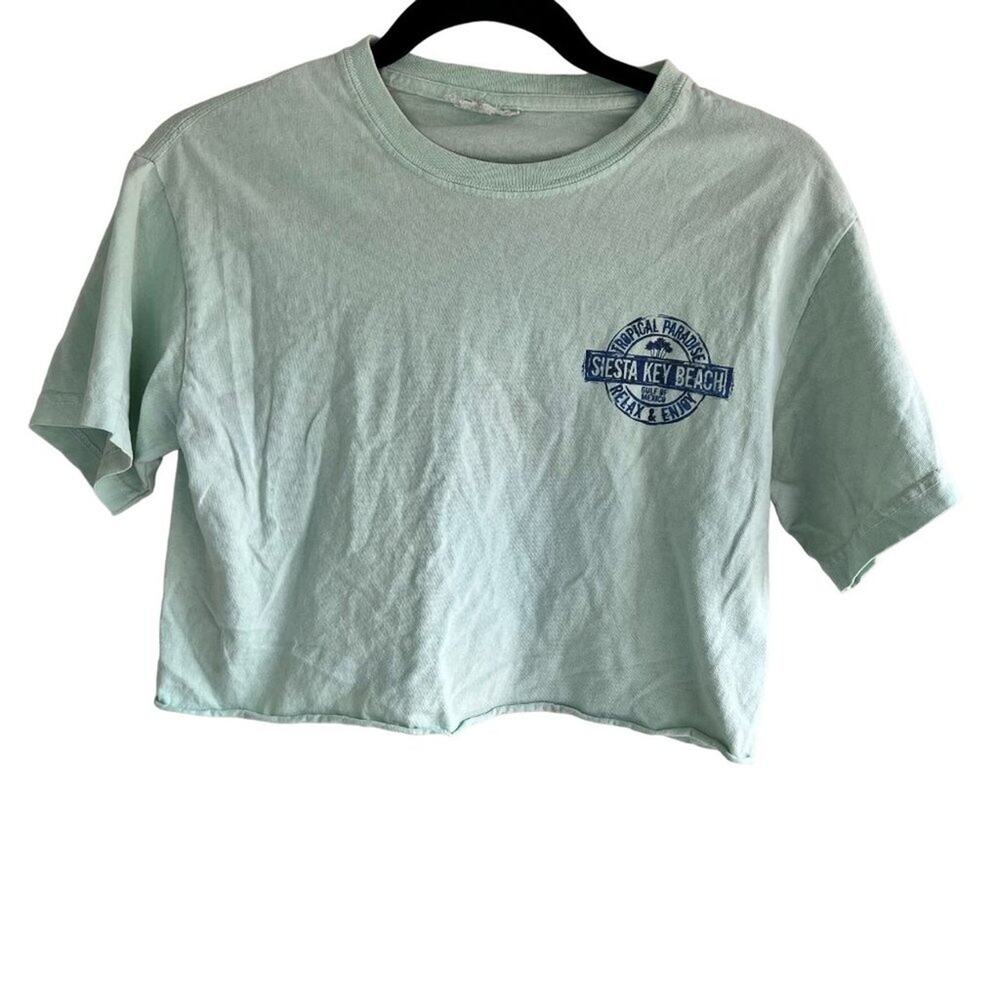 Siesta Key Beach Tropical Paradise mint crop top